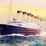 A painting of the RMS Titanic