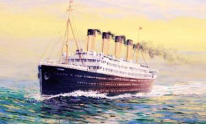 A painting of the RMS Titanic